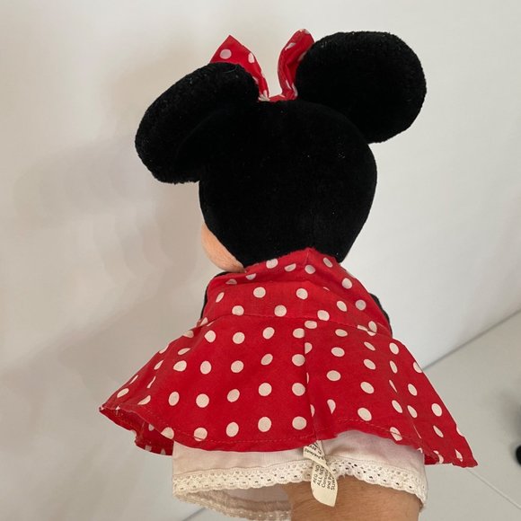 Vintage Disney Minnie Mouse Toy Hand Puppet Plush 10" Mattel 1993 Disneyland - Picture 10 of 13